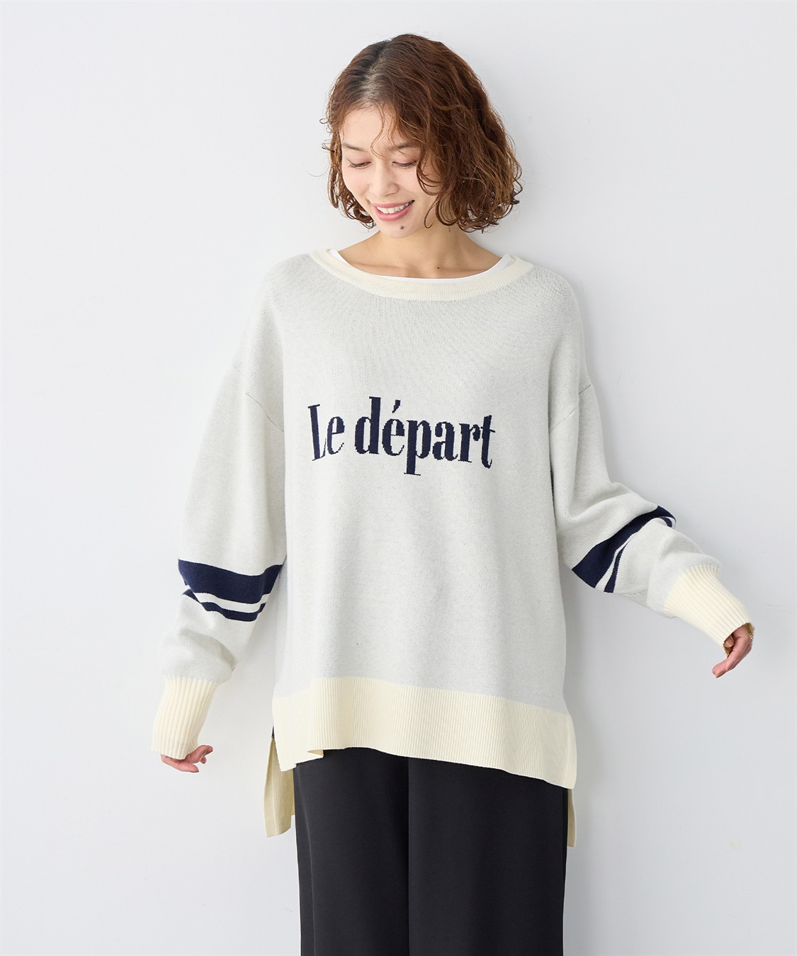 anyfee 【anyfee/大きいサイズ】ジャガードロゴニットプルオーバー_sub_13