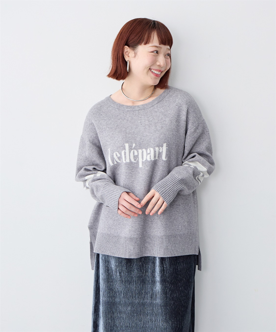 anyfee 【anyfee/大きいサイズ】ジャガードロゴニットプルオーバー_sub_14