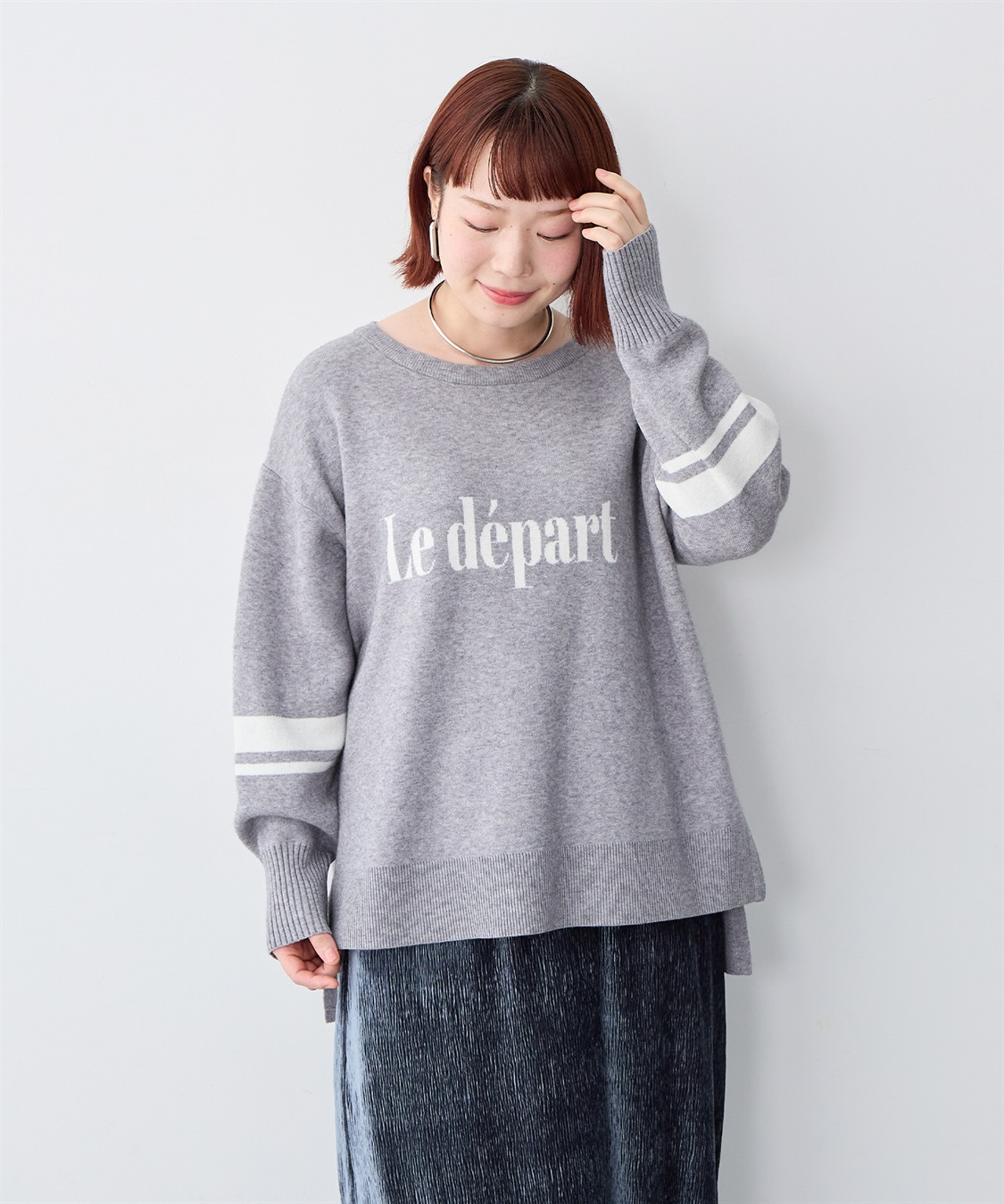 anyfee 【anyfee/大きいサイズ】ジャガードロゴニットプルオーバー_sub_15