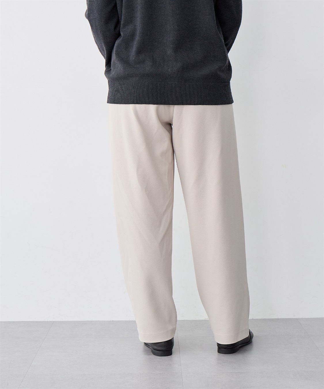 anyfee 【anyfee/大きいサイズ】ニットジョーゼットコクーンシルエットカーブパンツ《ストレッチ有》_sub_21