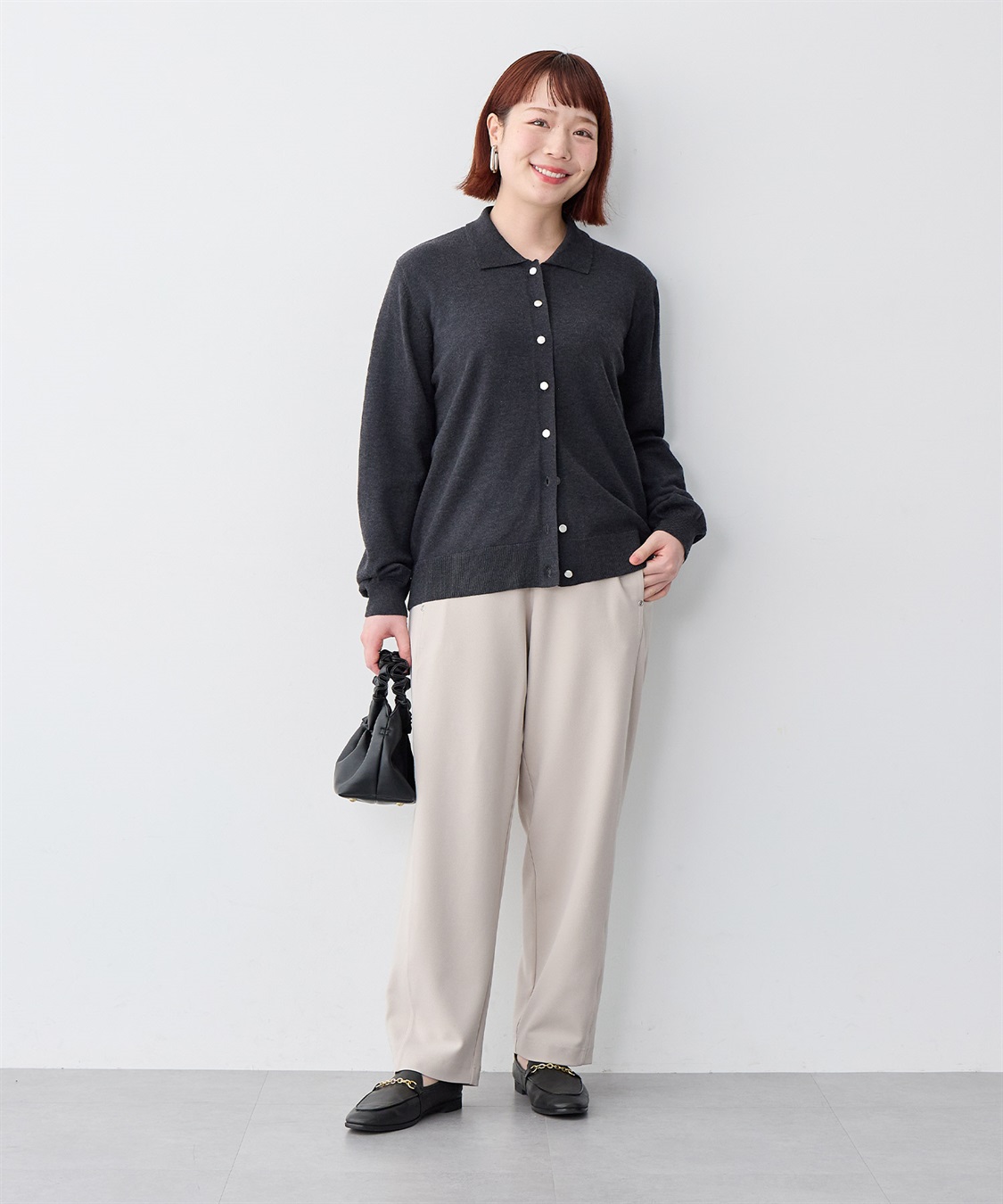 anyfee 【anyfee/大きいサイズ】ニットジョーゼットコクーンシルエットカーブパンツ《ストレッチ有》_sub_24