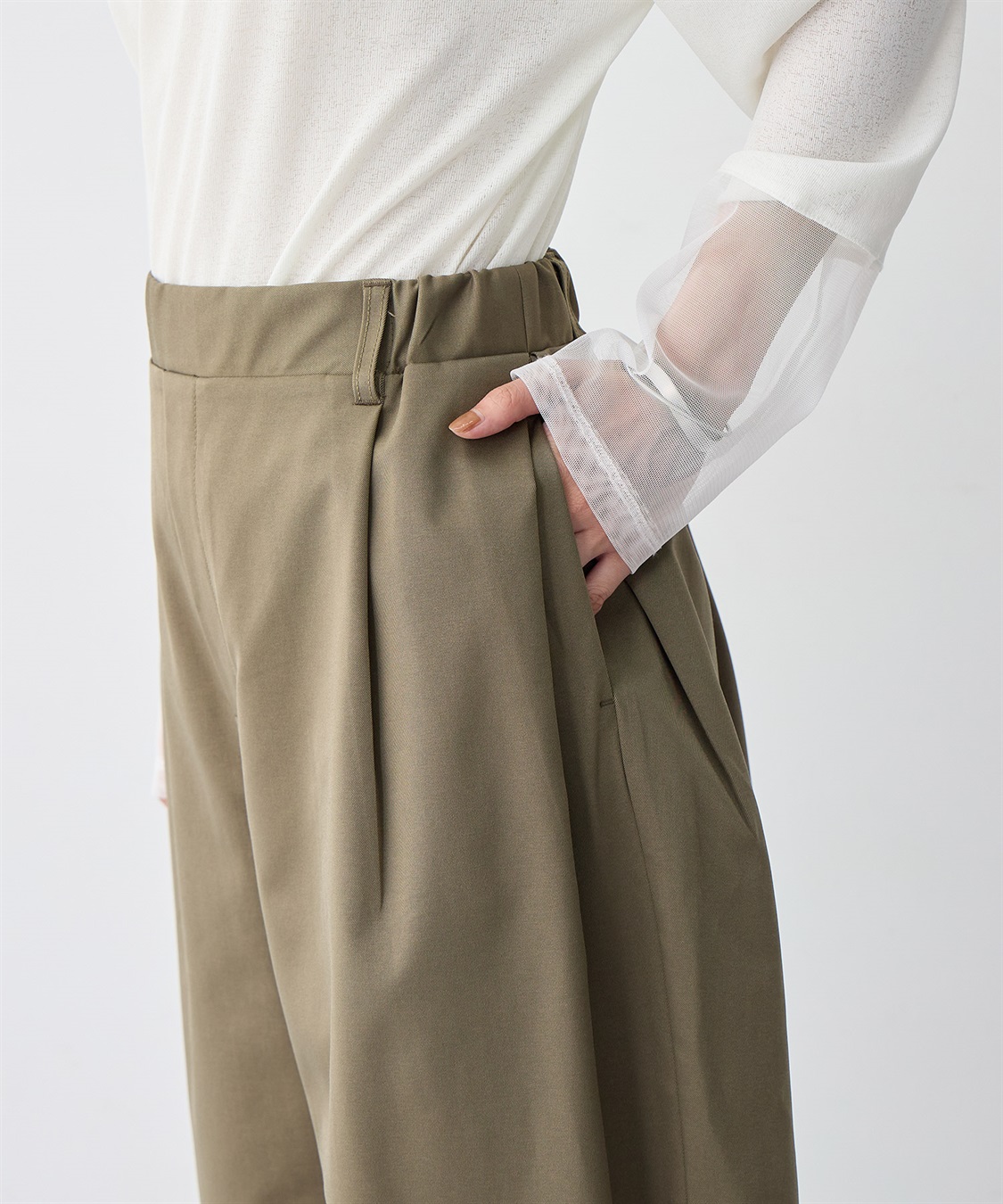 anyfee 【anyfee/大きいサイズ】ツイルバレルレックワイドパンツ_sub_12