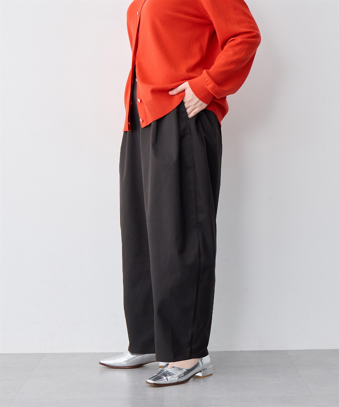anyfee 【anyfee/大きいサイズ】ツイルバレルレックワイドパンツ_sub_27