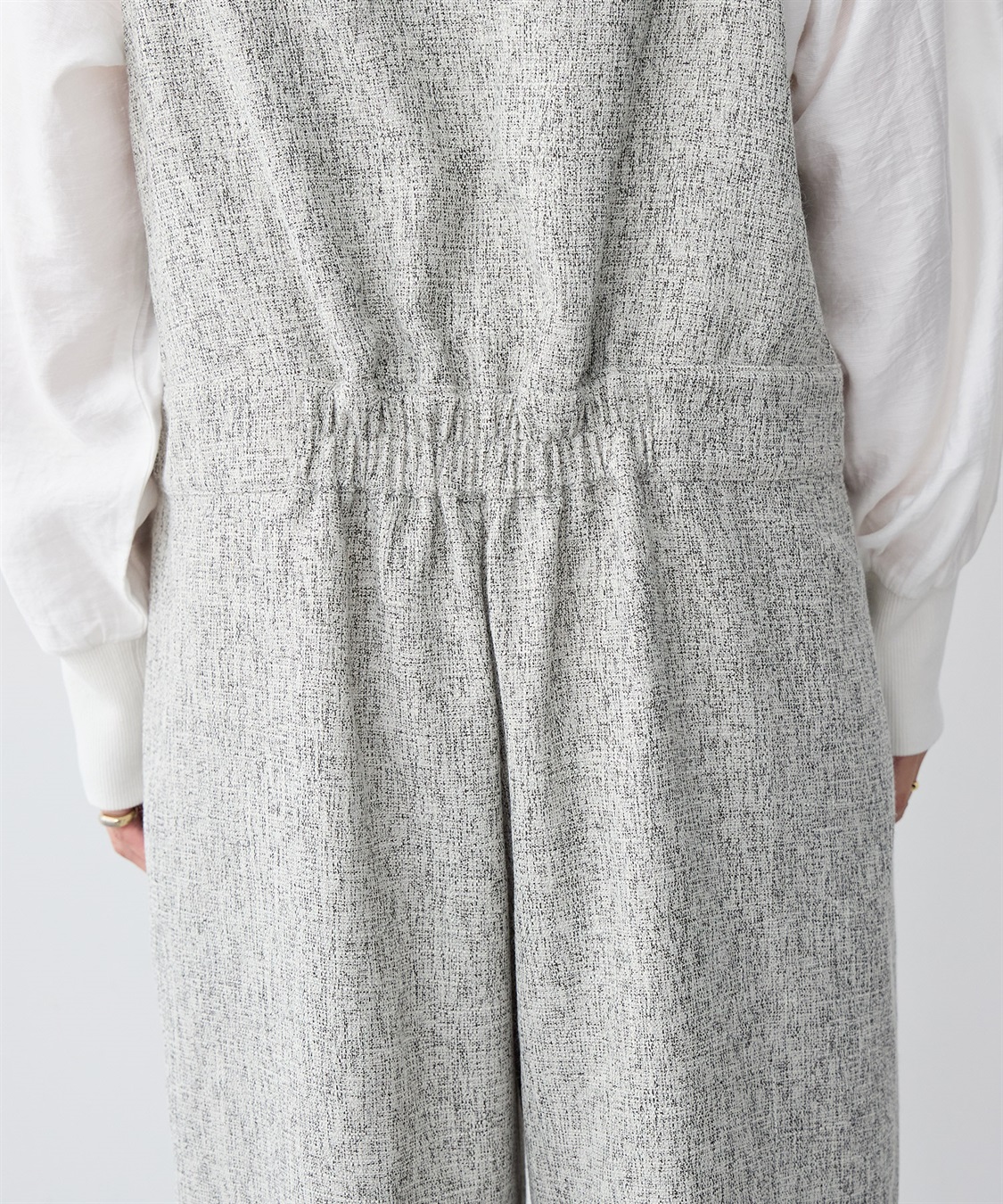 anyfee 【anyfee/大きいサイズ】ツイードキャミビスチェ風サロペット/オールインワン_sub_12