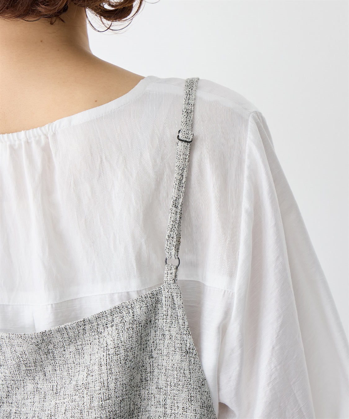 anyfee 【anyfee/大きいサイズ】ツイードキャミビスチェ風サロペット/オールインワン_sub_13