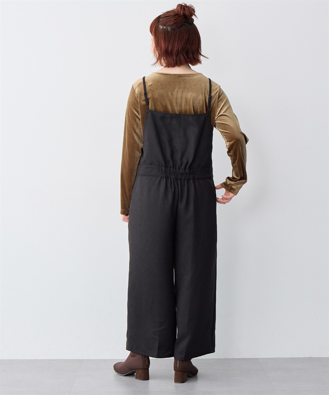 anyfee 【anyfee/大きいサイズ】ツイードキャミビスチェ風サロペット/オールインワン_sub_24