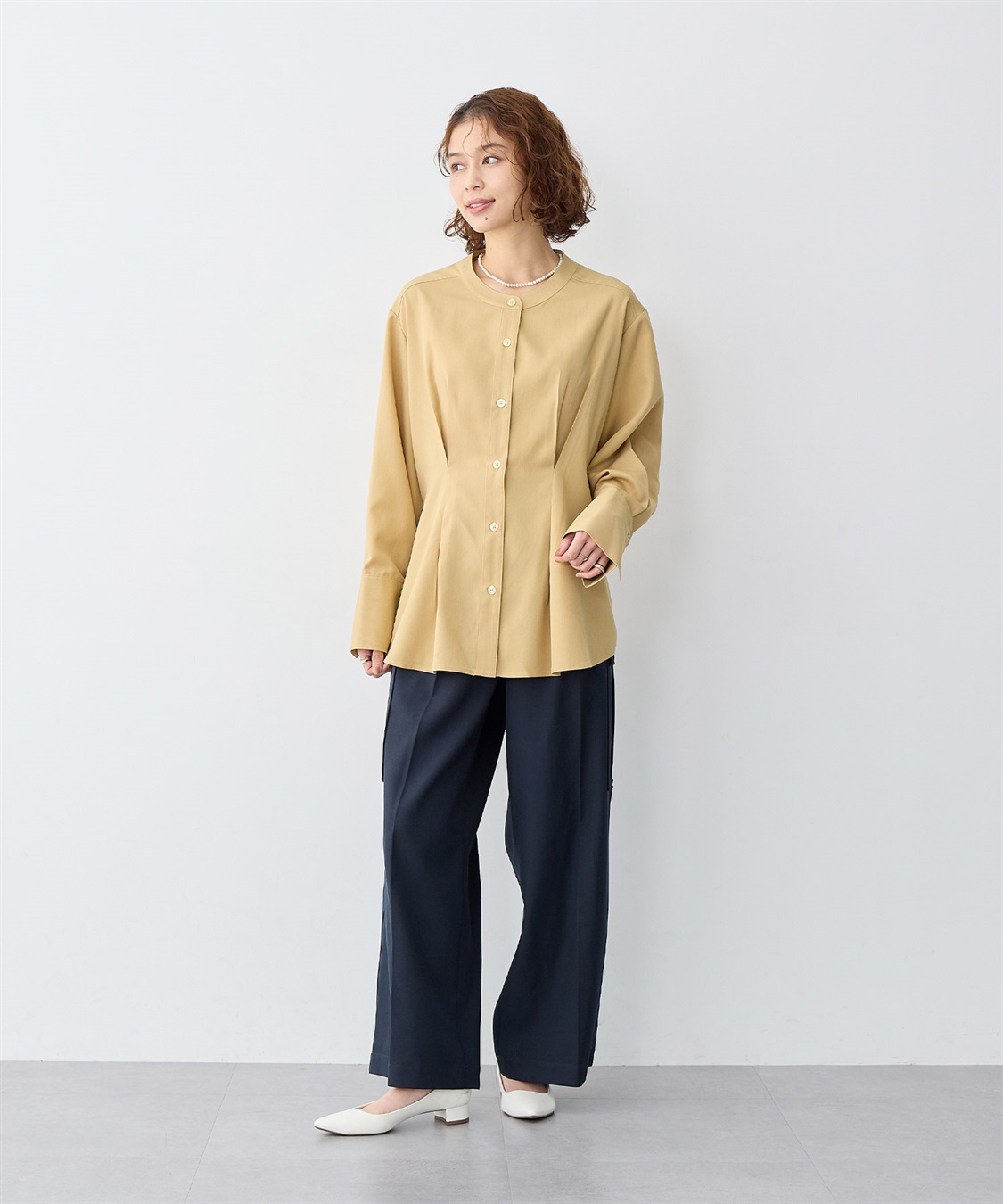 anyfee 【anyfee/大きいサイズ】ウエストタックデザインシャツ_sub_10