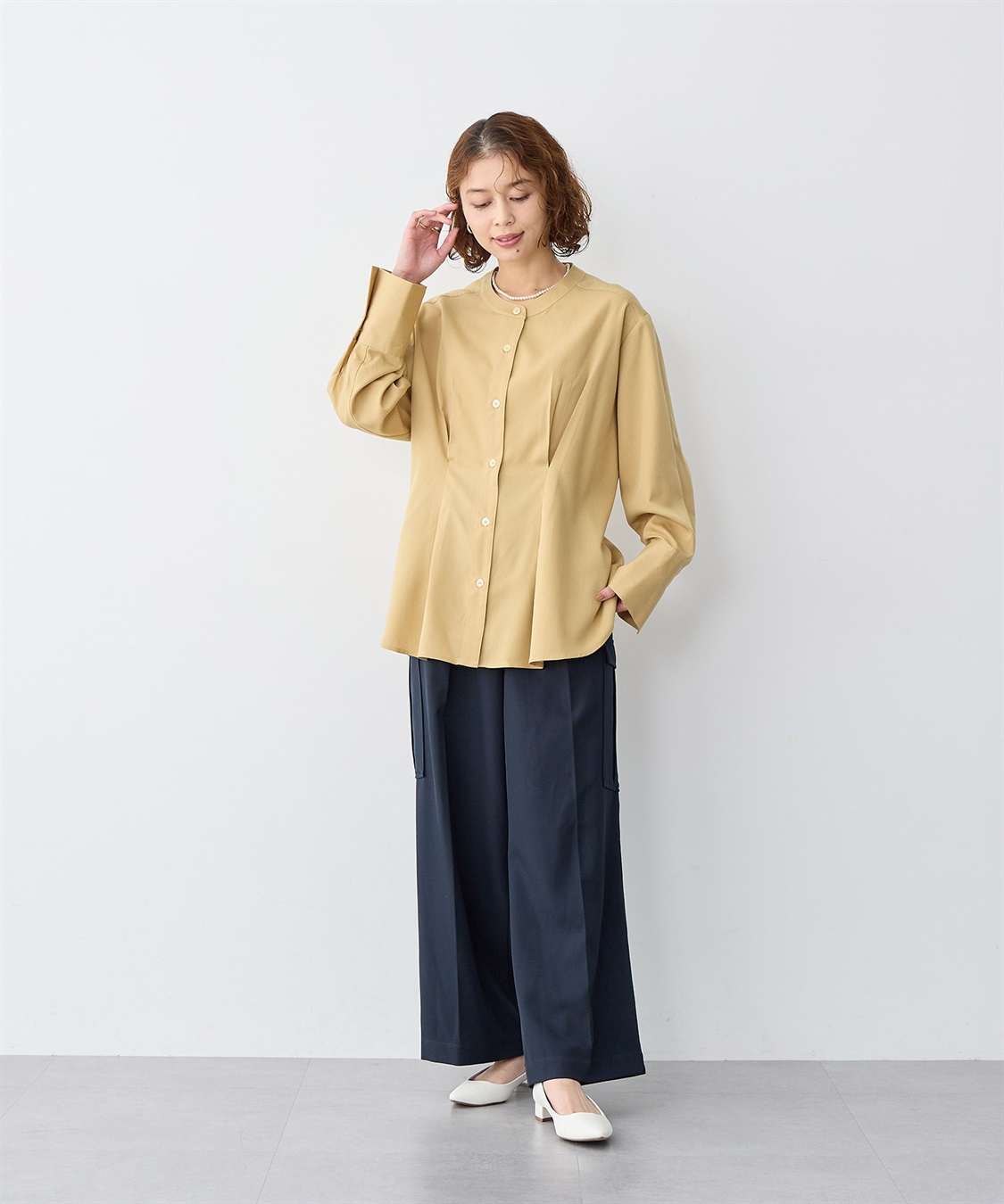 anyfee 【anyfee/大きいサイズ】ウエストタックデザインシャツ_sub_11