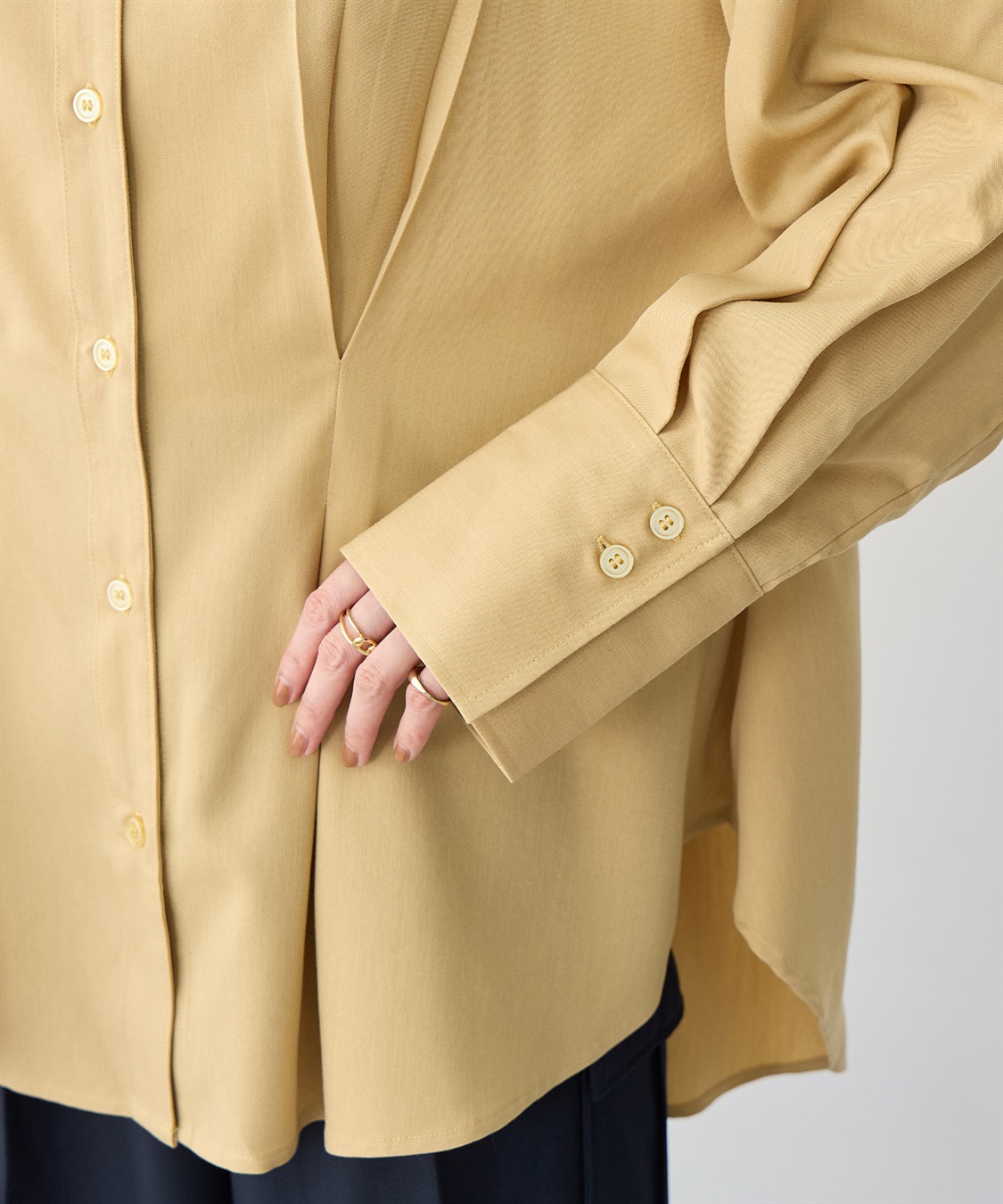 anyfee 【anyfee/大きいサイズ】ウエストタックデザインシャツ_sub_13