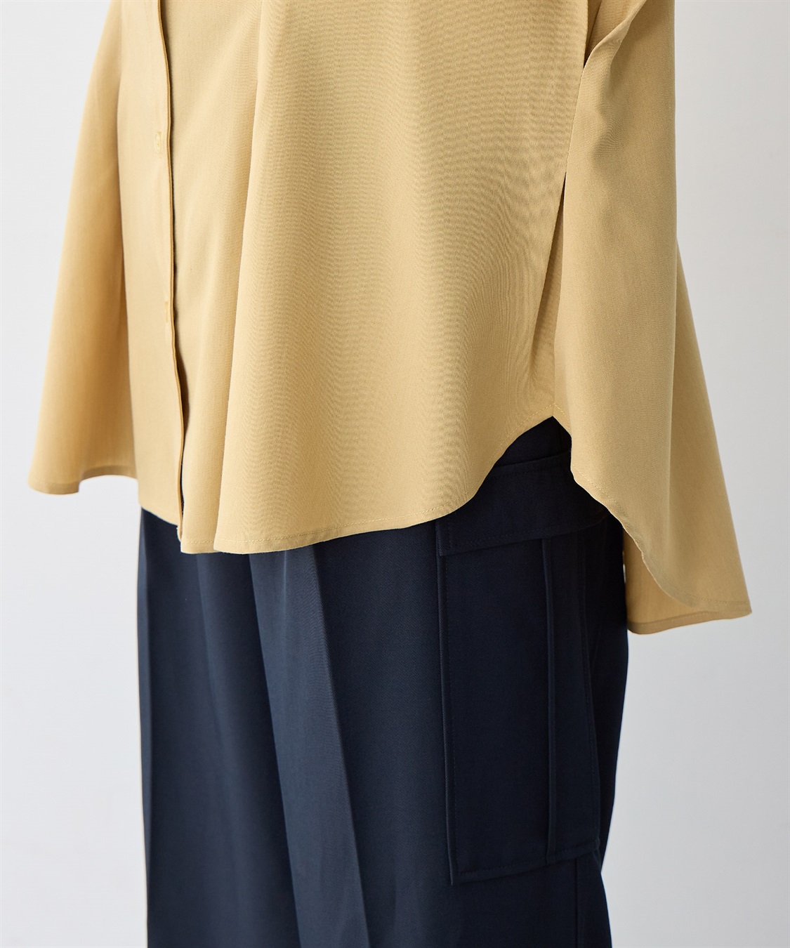 anyfee 【anyfee/大きいサイズ】ウエストタックデザインシャツ_sub_14