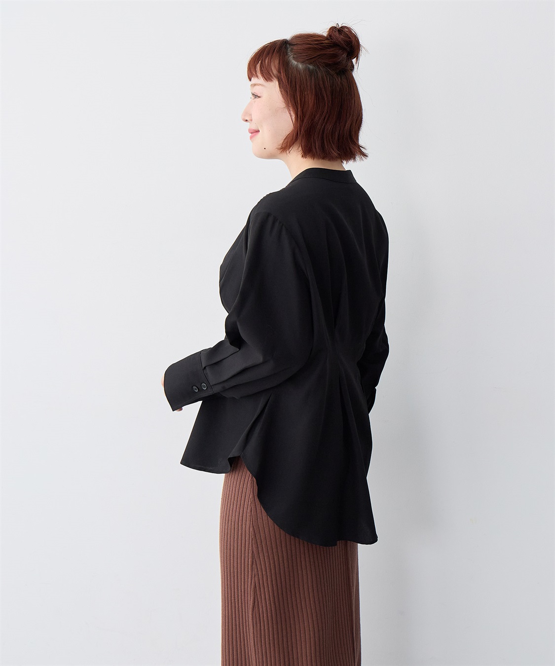 anyfee 【anyfee/大きいサイズ】ウエストタックデザインシャツ_sub_17