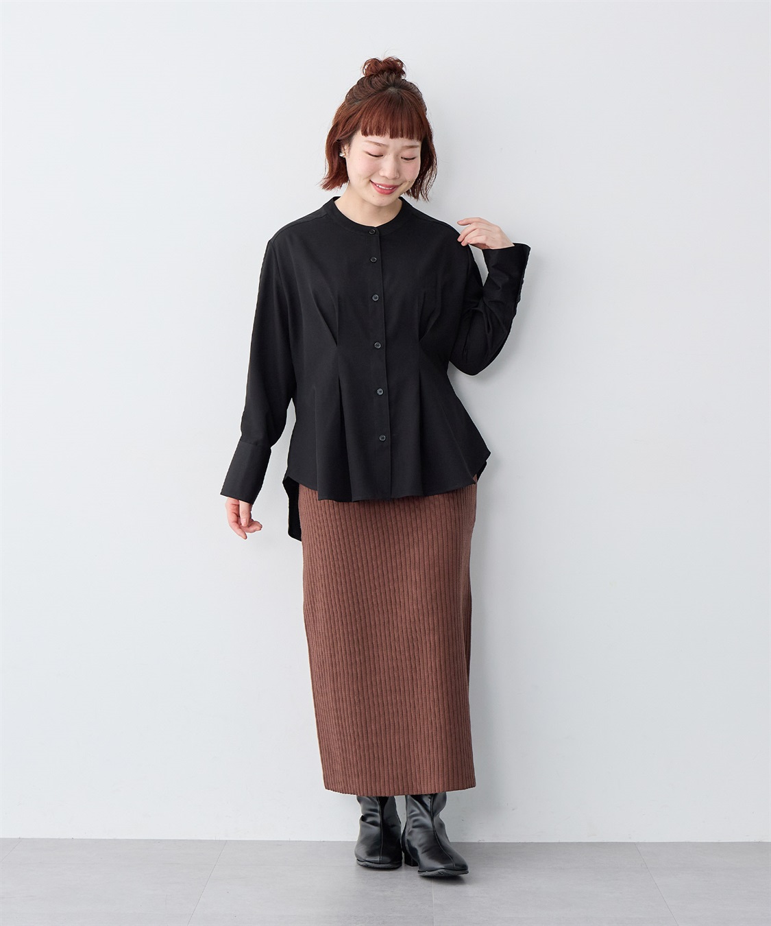 anyfee 【anyfee/大きいサイズ】ウエストタックデザインシャツ_sub_19