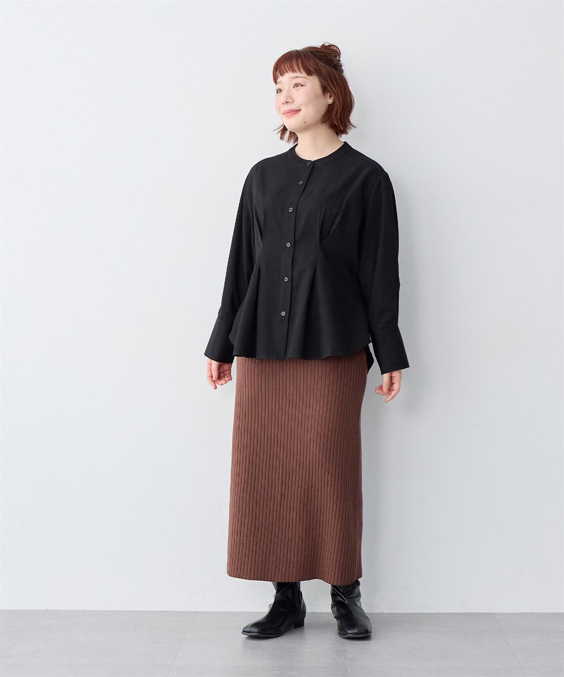 anyfee 【anyfee/大きいサイズ】ウエストタックデザインシャツ_sub_22