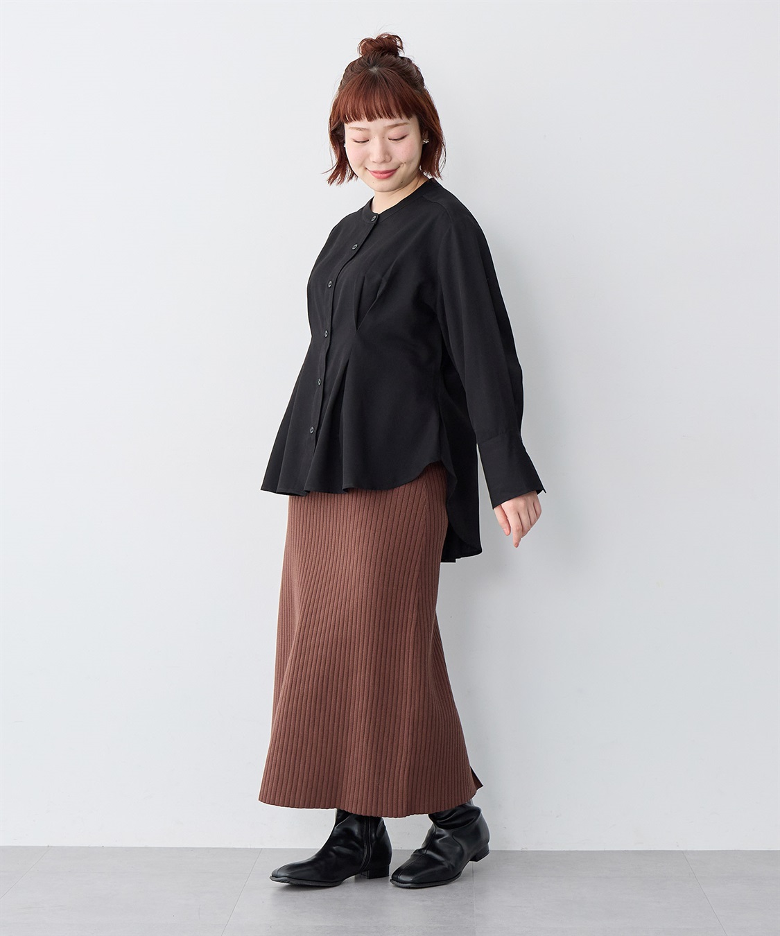 anyfee 【anyfee/大きいサイズ】ウエストタックデザインシャツ_sub_23