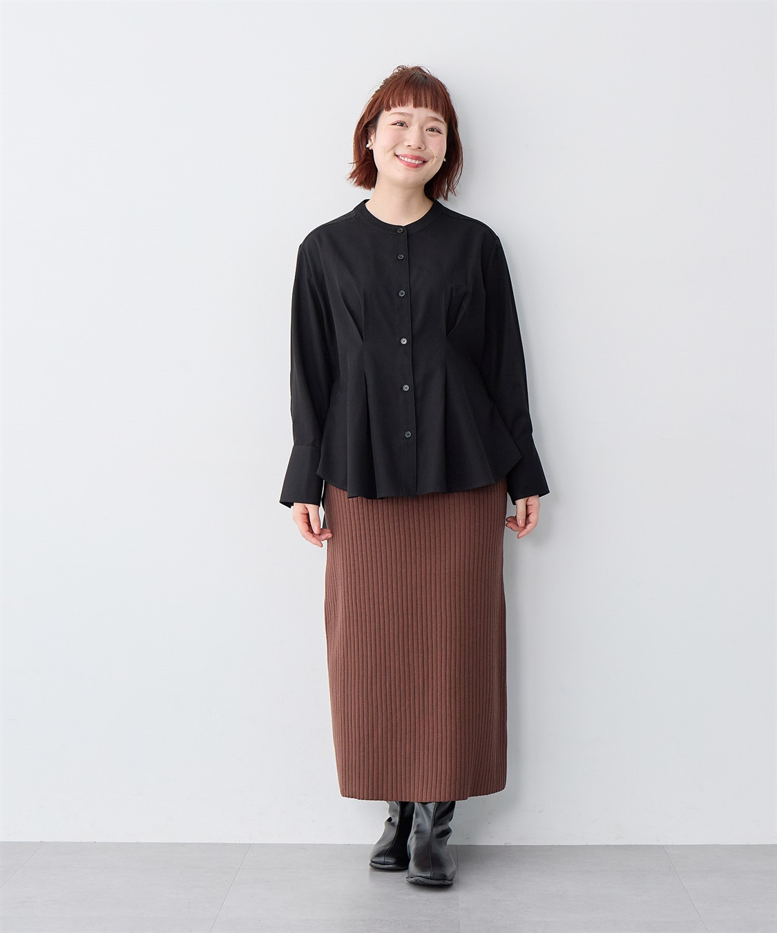 anyfee 【anyfee/大きいサイズ】ウエストタックデザインシャツ_sub_24