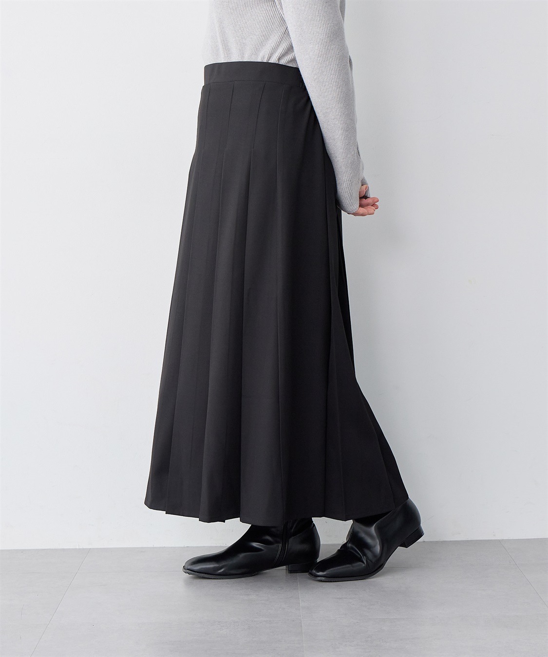 anyfee 【anyfee/大きいサイズ】ロングプリーツスカート_sub_17