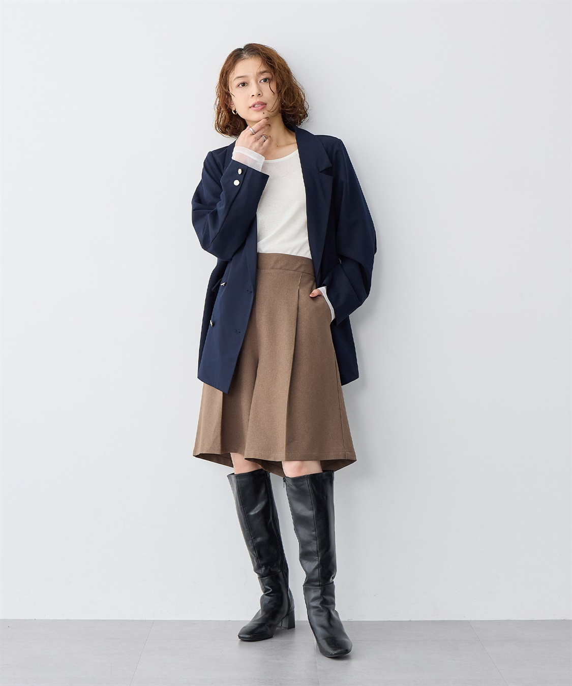 anyfee 【anyfee/大きいサイズ】金釦ダブルブレストテーラードジャケット/ブレザー_sub_8