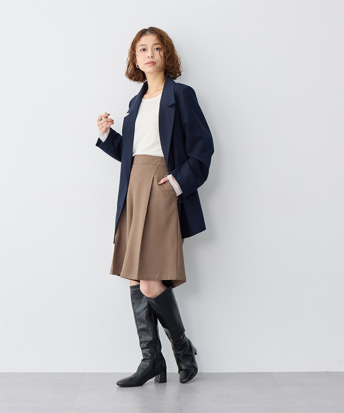 anyfee 【anyfee/大きいサイズ】金釦ダブルブレストテーラードジャケット/ブレザー_sub_10