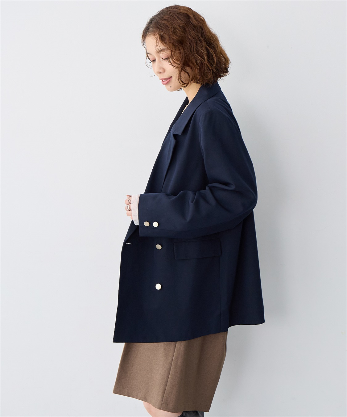 anyfee 【anyfee/大きいサイズ】金釦ダブルブレストテーラードジャケット/ブレザー_sub_12