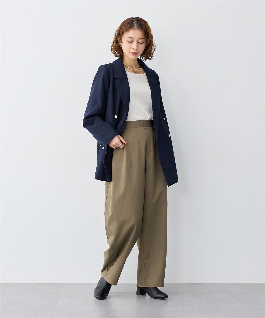 anyfee 【anyfee/大きいサイズ】金釦ダブルブレストテーラードジャケット/ブレザー_sub_18