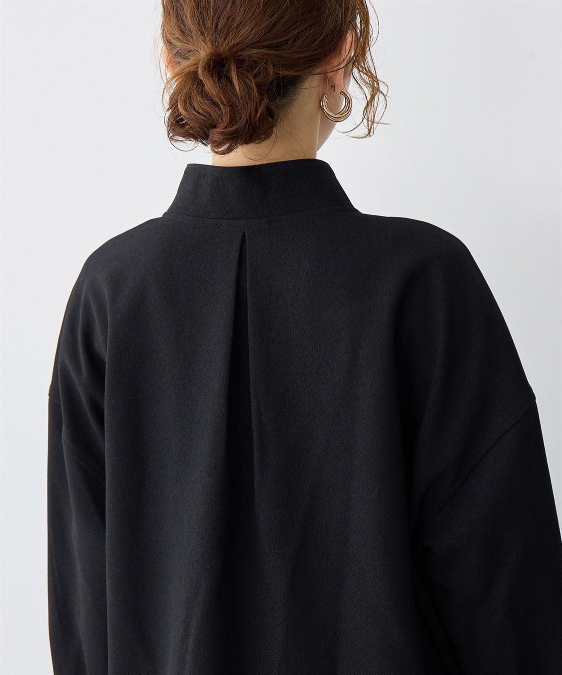 anyfee 【anyfee/大きいサイズ】ポケット付ウールライクツイルブルゾン《セットアップ対応/上下別売り》_sub_13