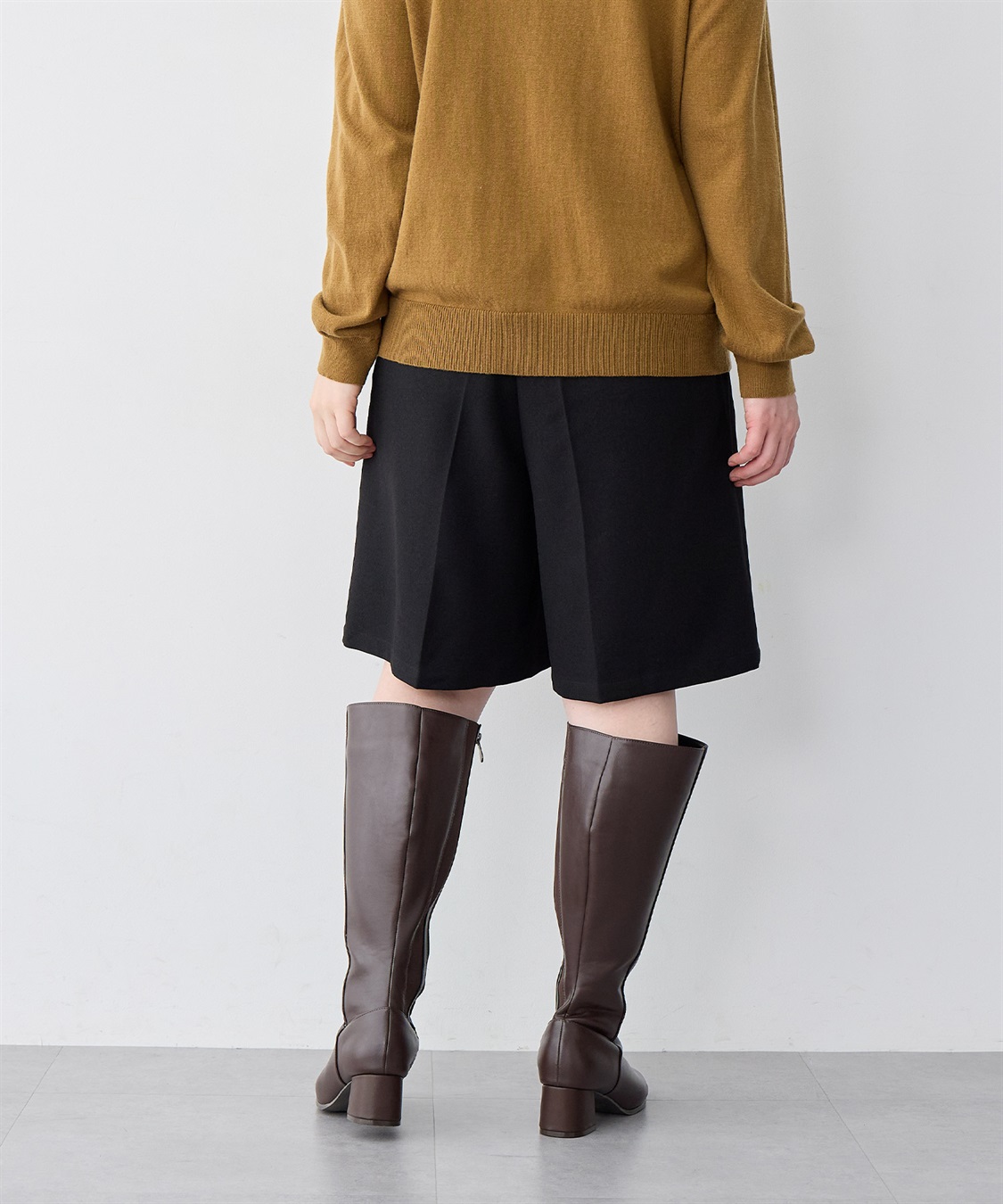 anyfee 【anyfee/大きいサイズ】ウールライクバミューダパンツ/ハーフパンツ《セットアップ対応/上下別売り》_sub_17