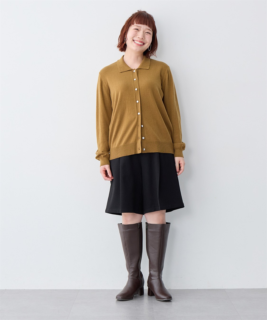 anyfee 【anyfee/大きいサイズ】ウールライクバミューダパンツ/ハーフパンツ《セットアップ対応/上下別売り》_sub_20