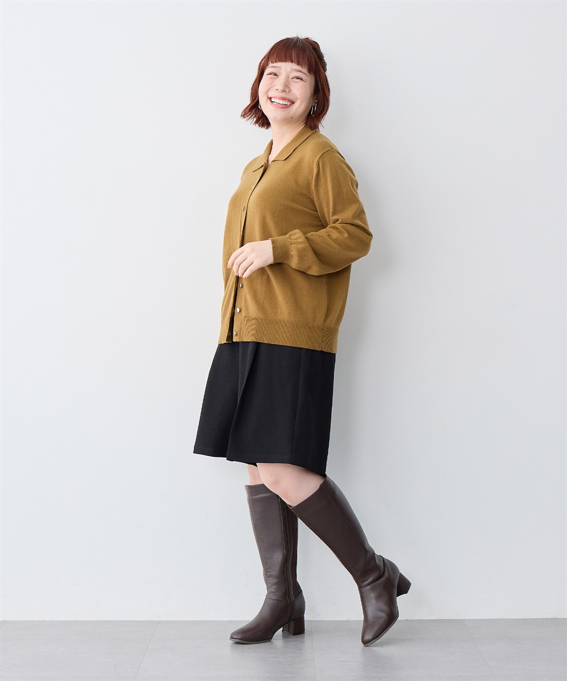 anyfee 【anyfee/大きいサイズ】ウールライクバミューダパンツ/ハーフパンツ《セットアップ対応/上下別売り》_sub_21