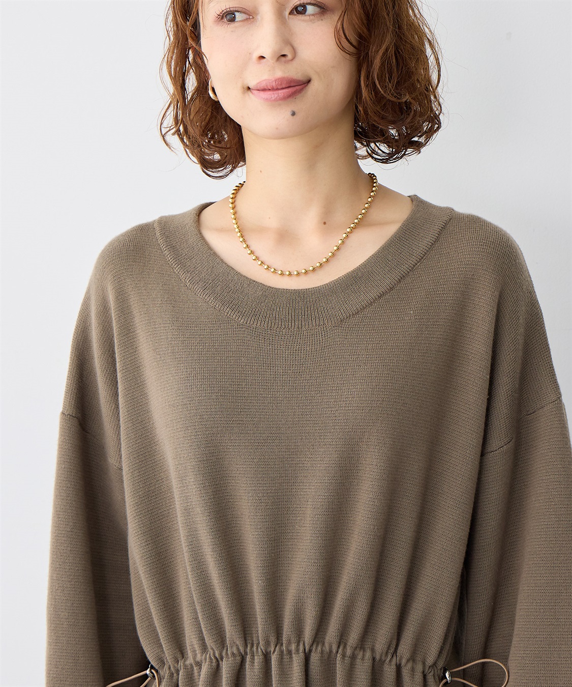 anyfee 【anyfee/大きいサイズ】ドロストニットワンピース_sub_9