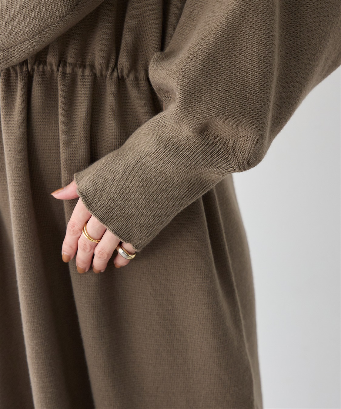 anyfee 【anyfee/大きいサイズ】ドロストニットワンピース_sub_10