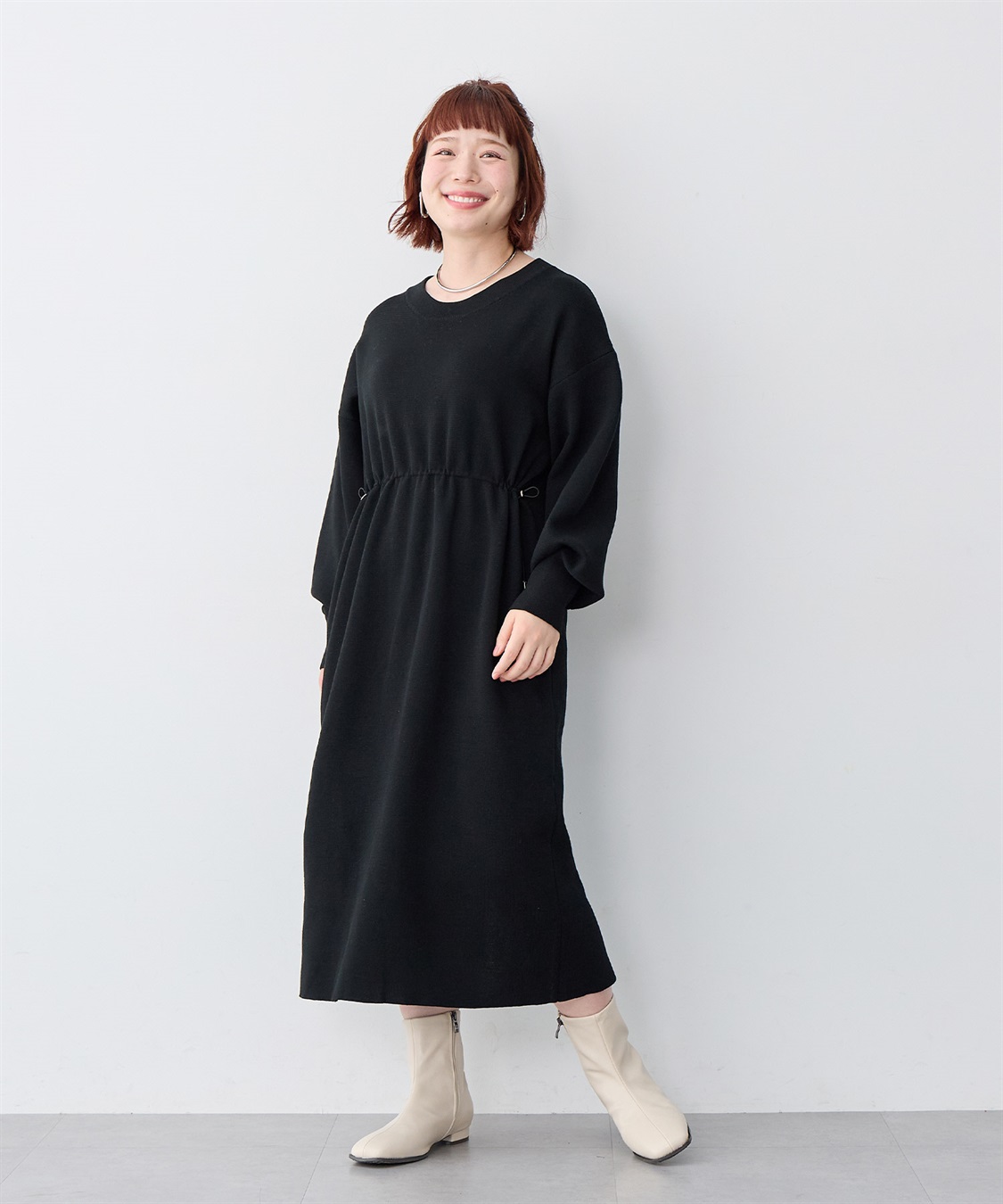 anyfee 【anyfee/大きいサイズ】ドロストニットワンピース_sub_21