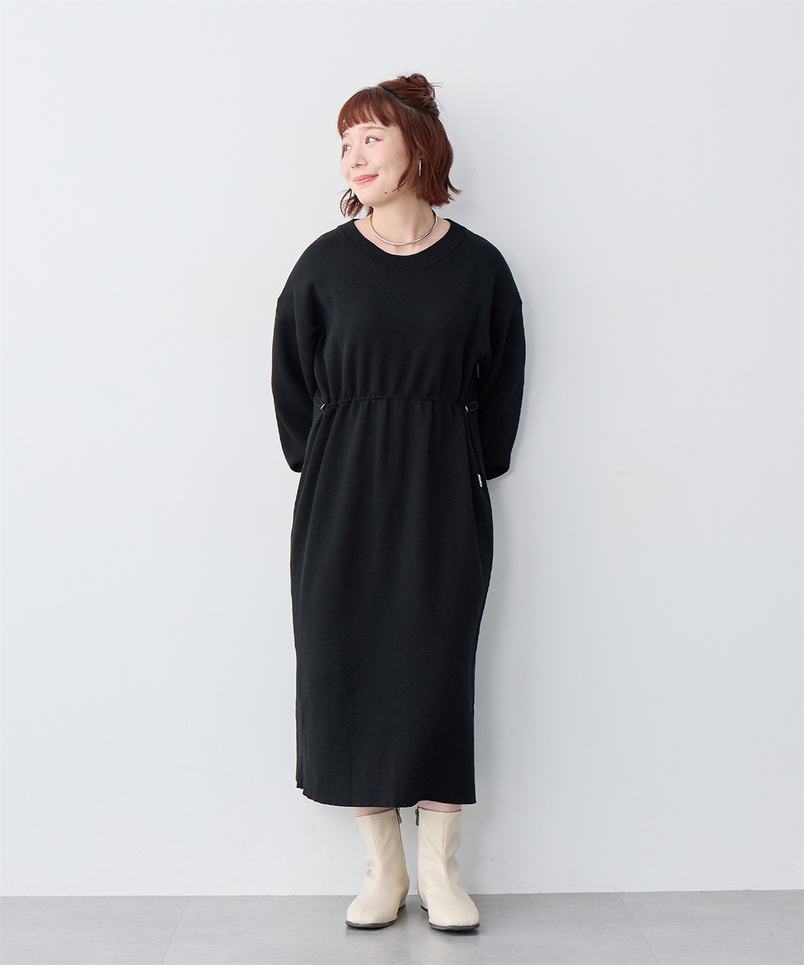 anyfee 【anyfee/大きいサイズ】ドロストニットワンピース_sub_22