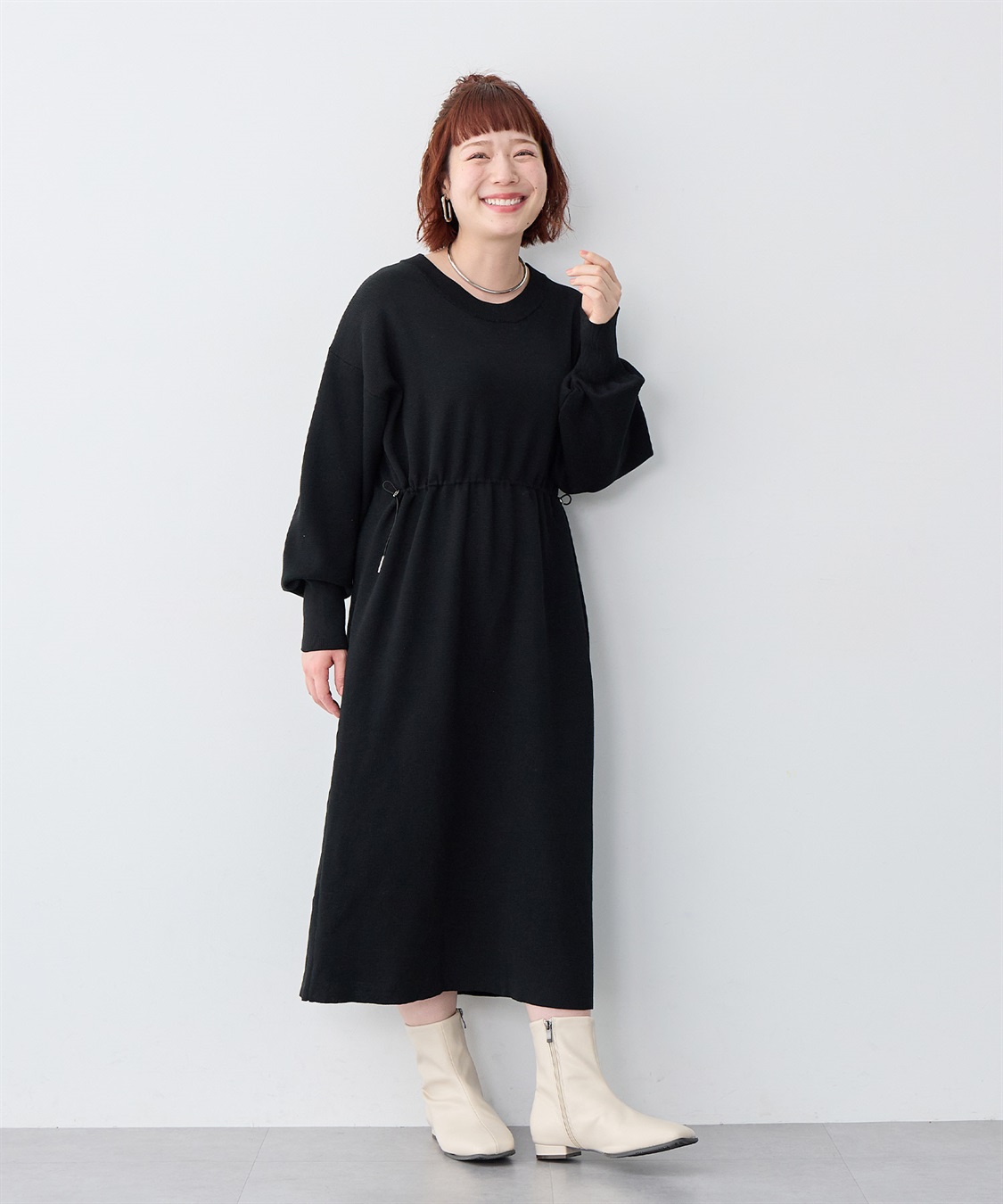 anyfee 【anyfee/大きいサイズ】ドロストニットワンピース_sub_23
