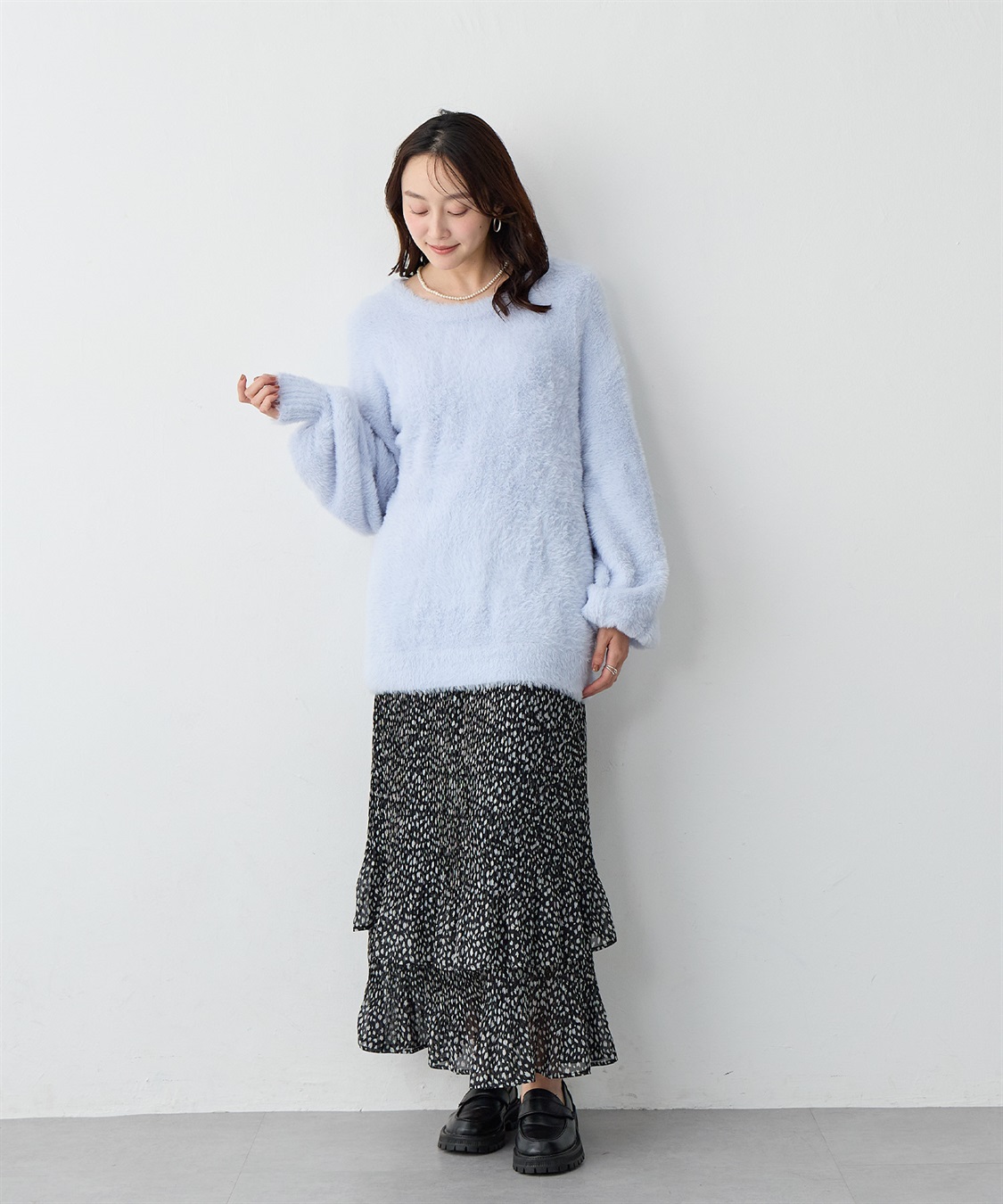 anyfee 【anyfee/大きいサイズ】ボートネックフェザーニットプルオーバー_sub_6