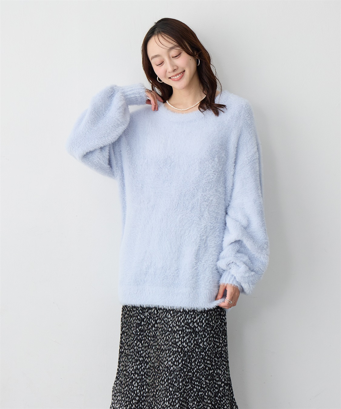 anyfee 【anyfee/大きいサイズ】ボートネックフェザーニットプルオーバー_sub_9
