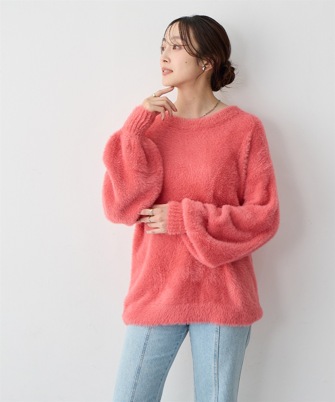 anyfee 【anyfee/大きいサイズ】ボートネックフェザーニットプルオーバー_sub_15