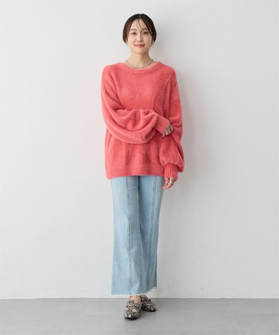 anyfee 【anyfee/大きいサイズ】ボートネックフェザーニットプルオーバー_sub_20