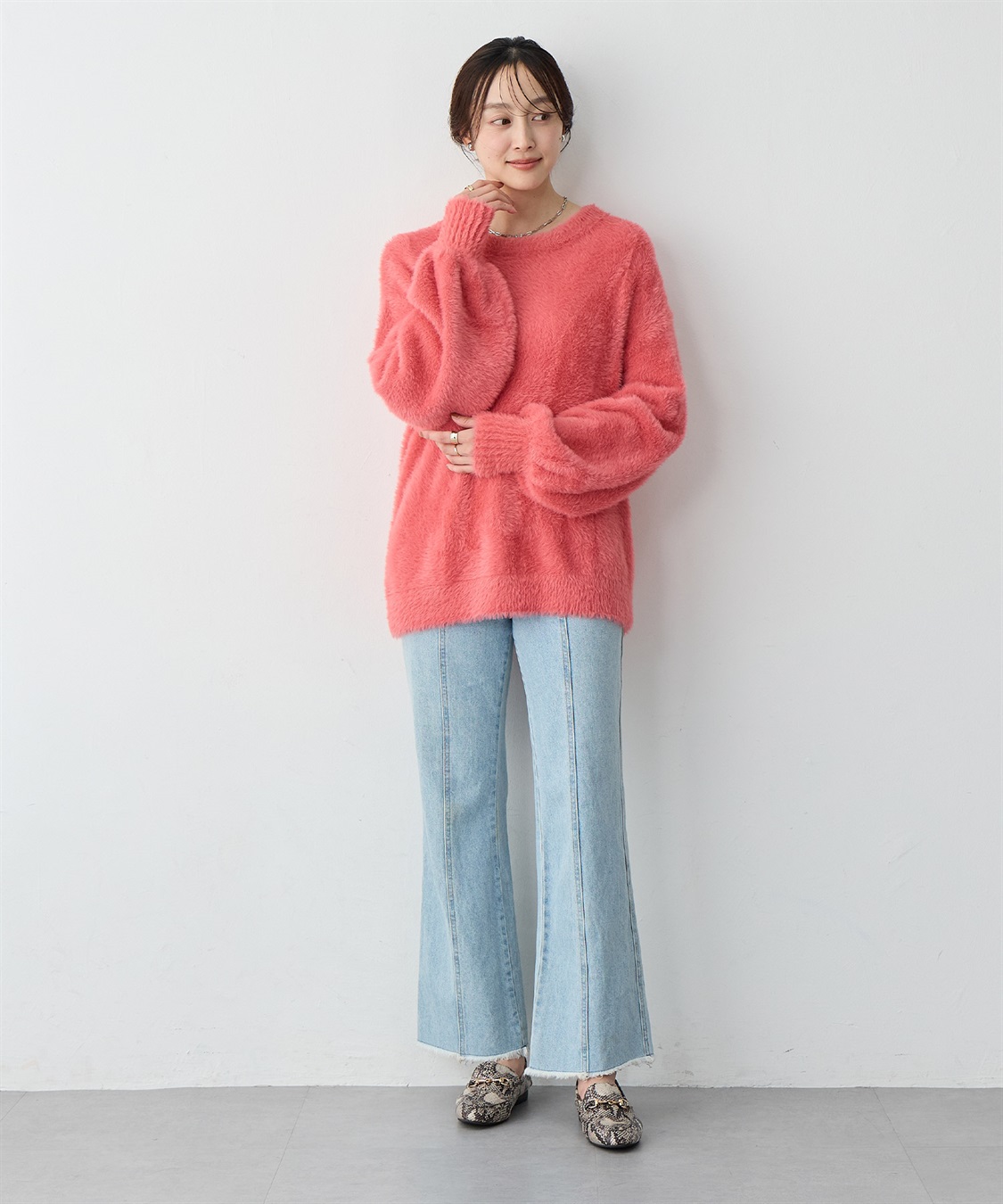 anyfee 【anyfee/大きいサイズ】ボートネックフェザーニットプルオーバー_sub_22