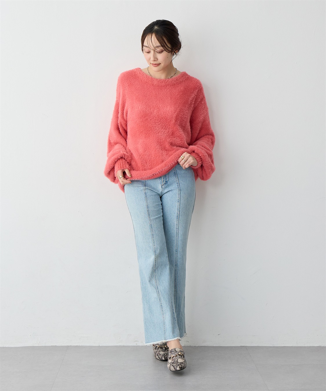 anyfee 【anyfee/大きいサイズ】ボートネックフェザーニットプルオーバー_sub_25