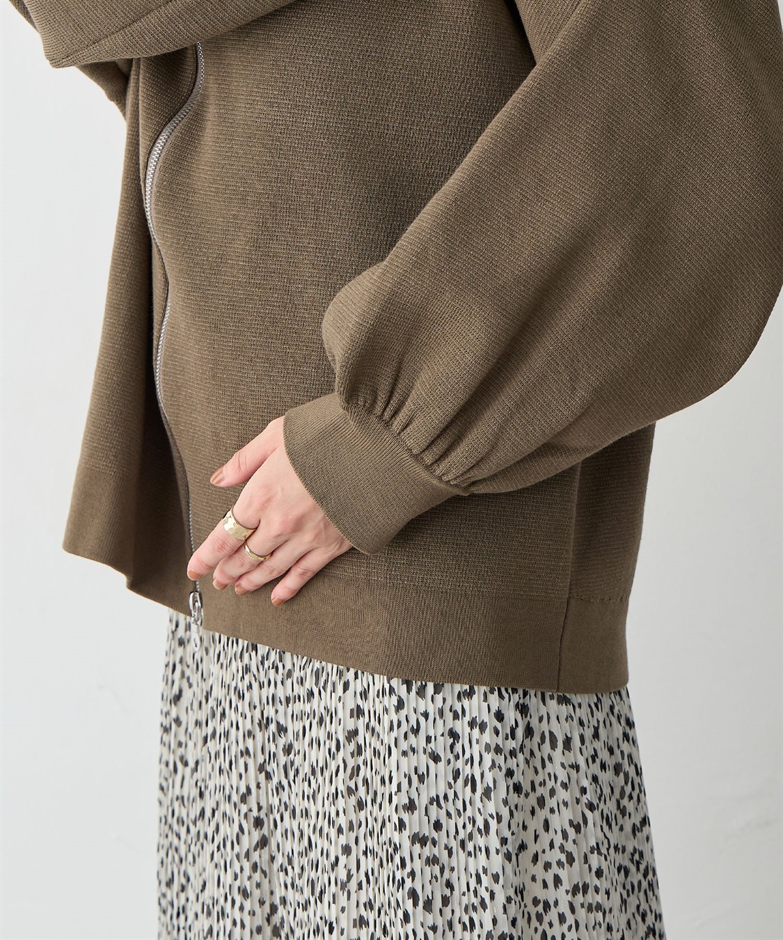 Life Style by cross marche 【anyfee/大きいサイズ】2Wayダブルジップボートネックカーディガン_sub_16