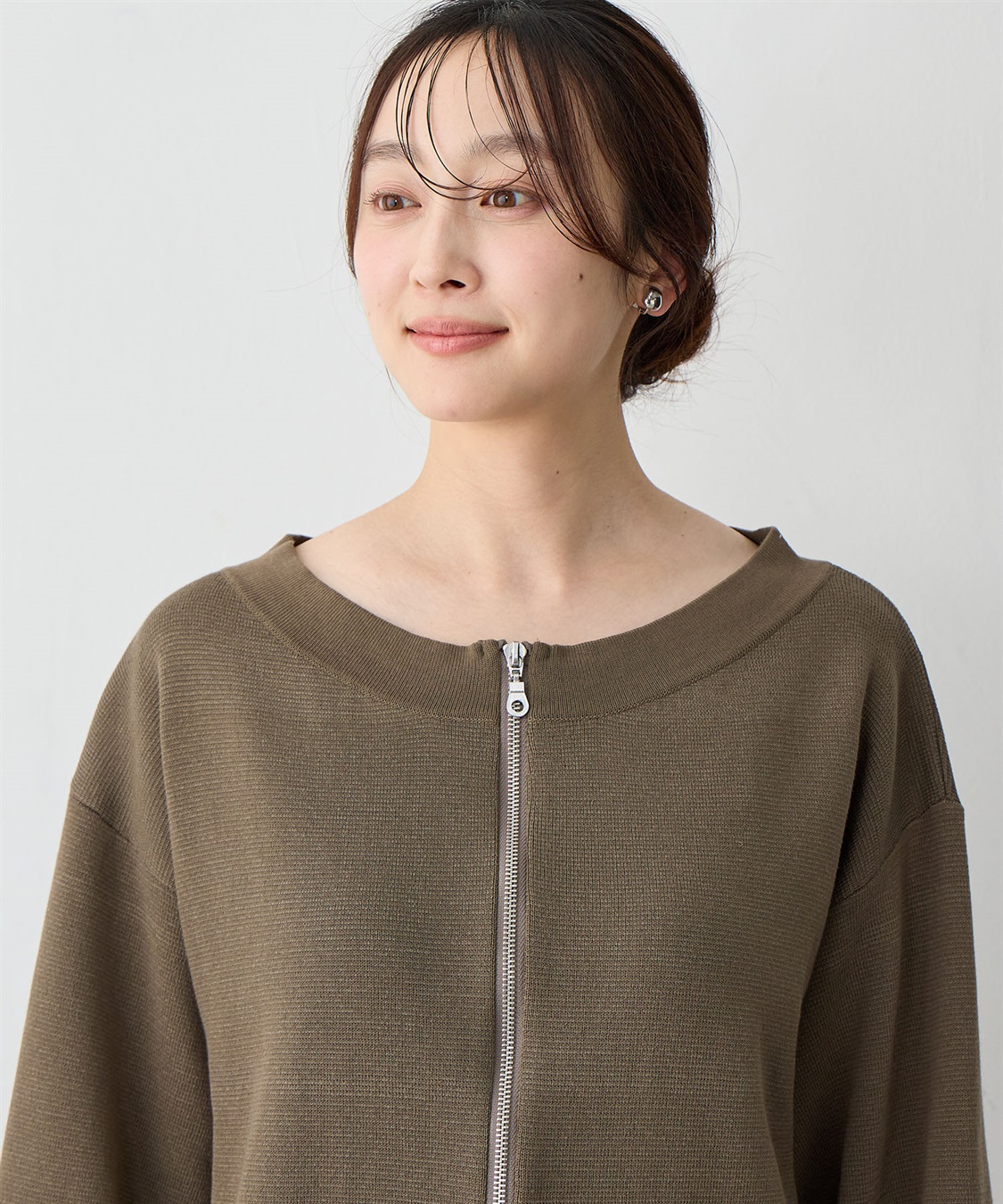 Life Style by cross marche 【anyfee/大きいサイズ】2Wayダブルジップボートネックカーディガン_sub_18