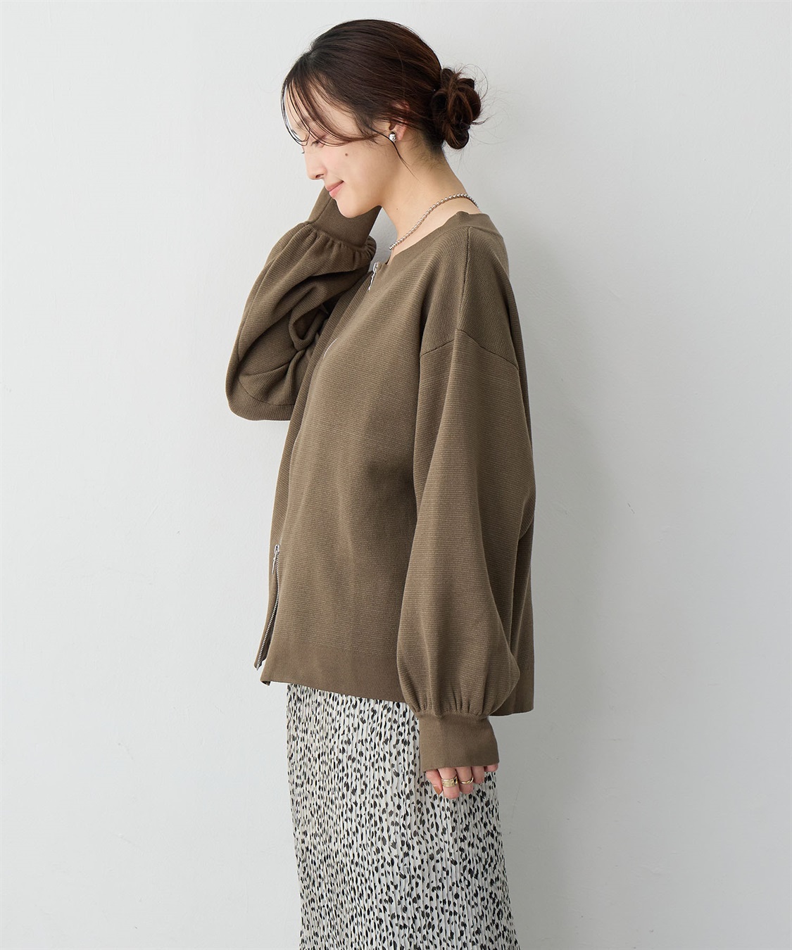 Life Style by cross marche 【anyfee/大きいサイズ】2Wayダブルジップボートネックカーディガン_sub_19