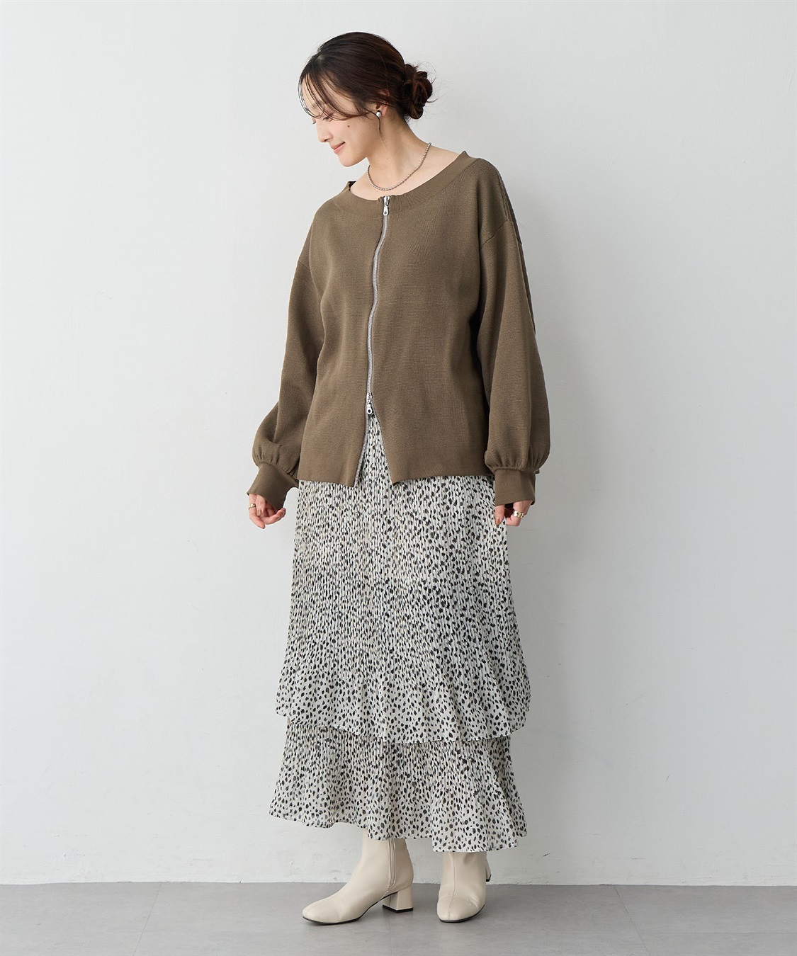 Life Style by cross marche 【anyfee/大きいサイズ】2Wayダブルジップボートネックカーディガン_sub_22