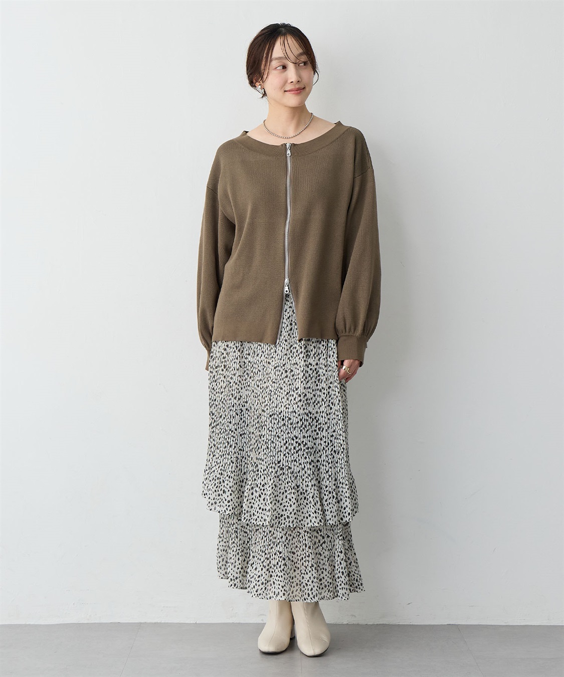 Life Style by cross marche 【anyfee/大きいサイズ】2Wayダブルジップボートネックカーディガン_sub_24