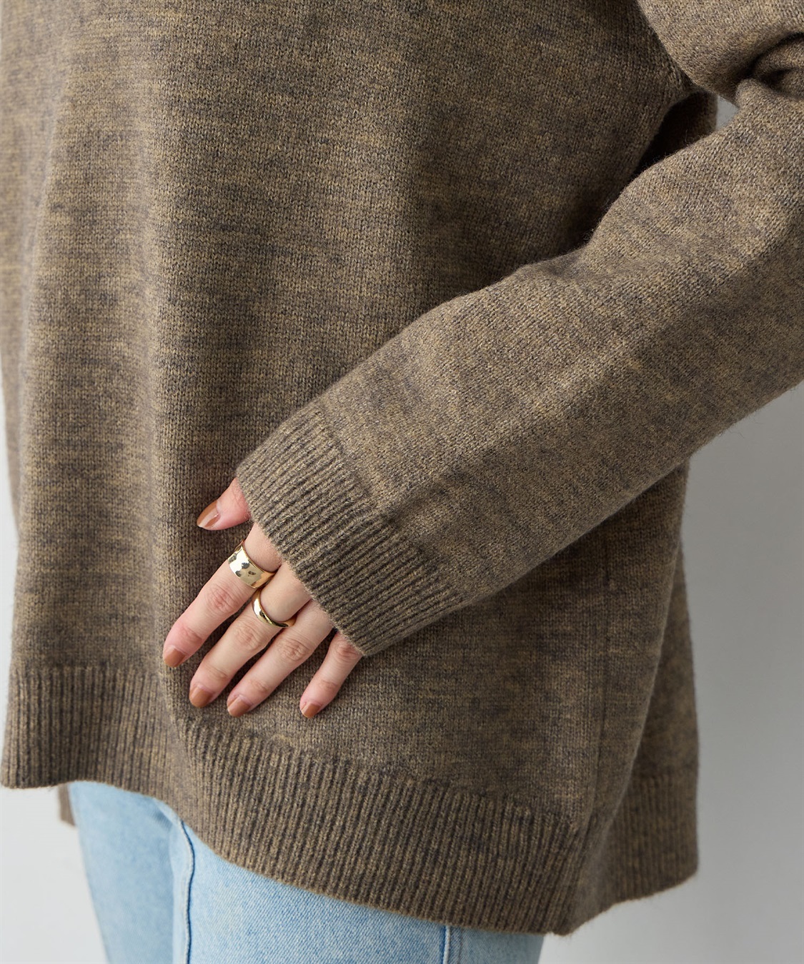 anyfee 【anyfee/大きいサイズ】レイヤード風ニットプルオーバー_sub_20