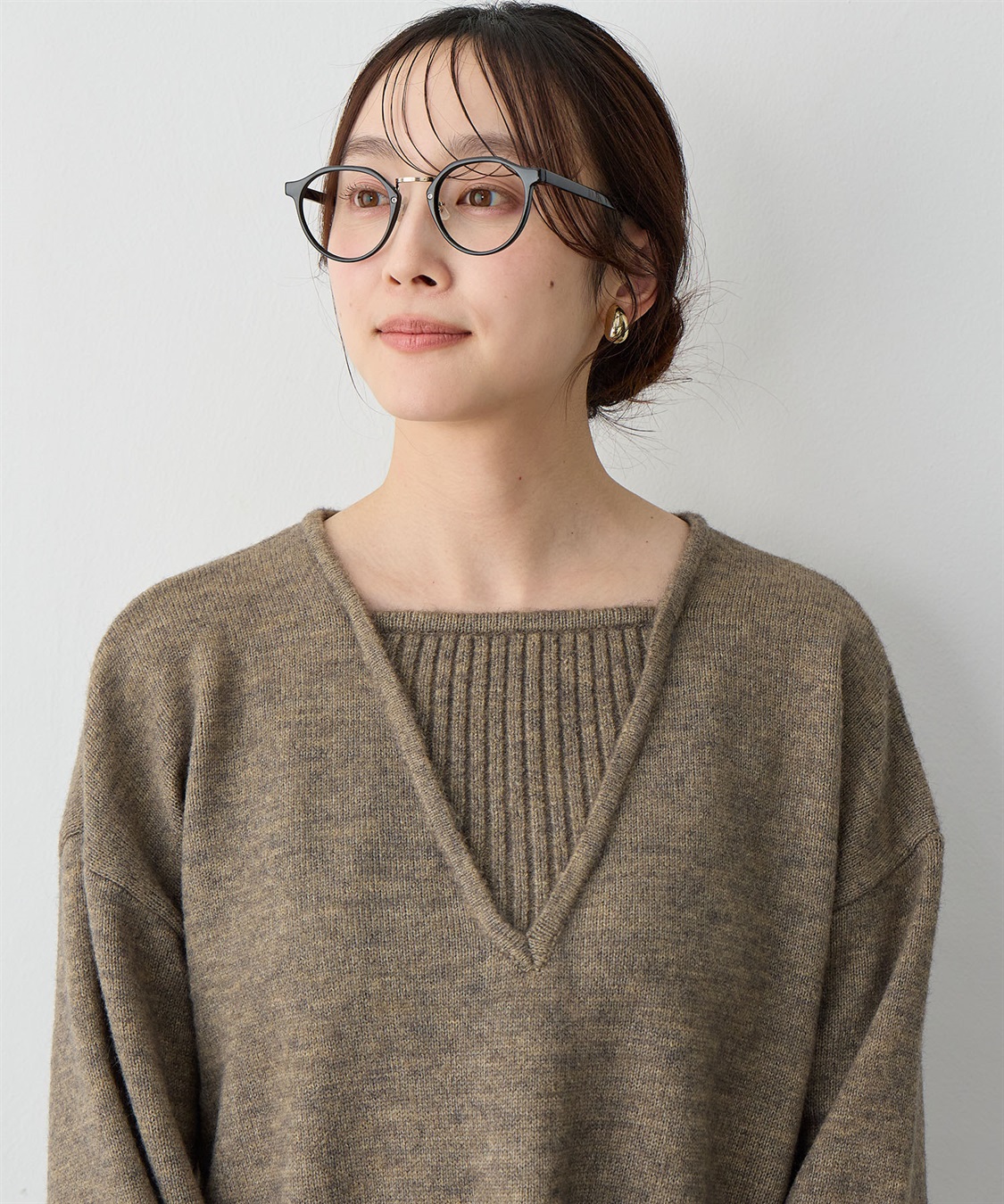 anyfee 【anyfee/大きいサイズ】レイヤード風ニットプルオーバー_sub_21