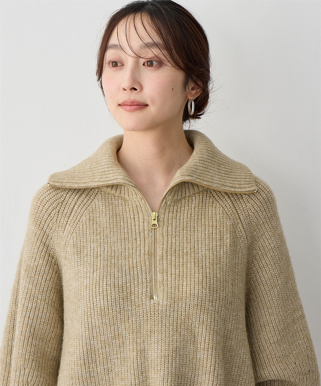 anyfee 【anyfee/大きいサイズ】ハーフジップニットプルオーバー_sub_15