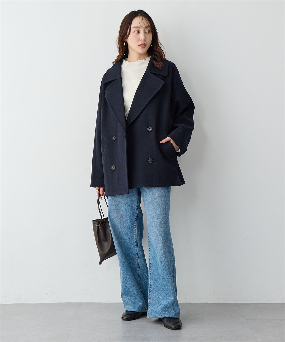 Life Style by cross marche 【anyfee/大きいサイズ】ミディ丈Pコート_sub_23