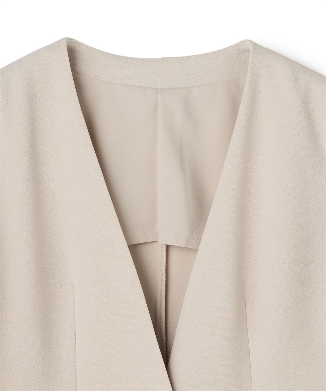 anyfee 【anyfee/大きいサイズ】ニットジョーゼットVネックノーカラージャケット《セレモニー/オケージョン》_sub_25