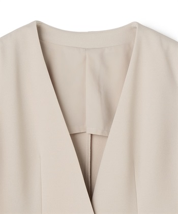 anyfee 【anyfee/大きいサイズ】ニットジョーゼットVネックノーカラージャケット《セレモニー/オケージョン》_subthumb_25